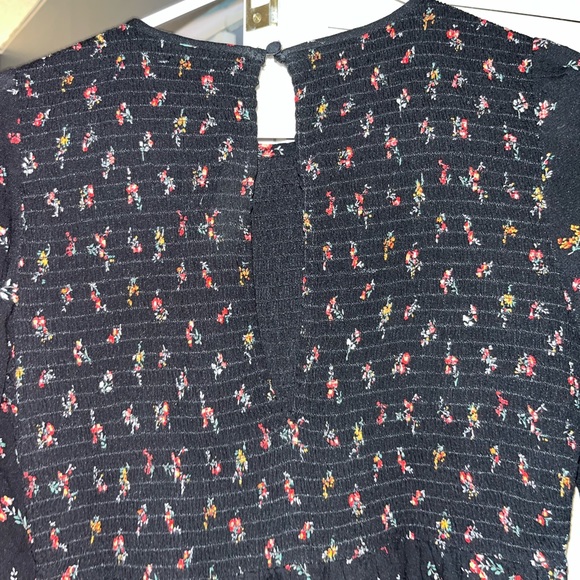 Beautiful black dress with flowers on it. Barely has ever been used, looks new ! - Picture 6 of 6